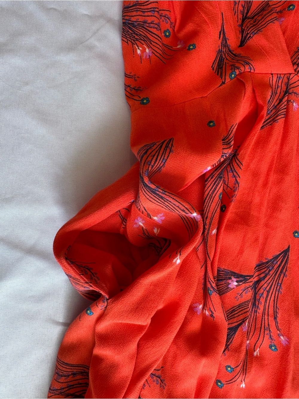 Free People retro coral print midi dress - Picture 6 of 12